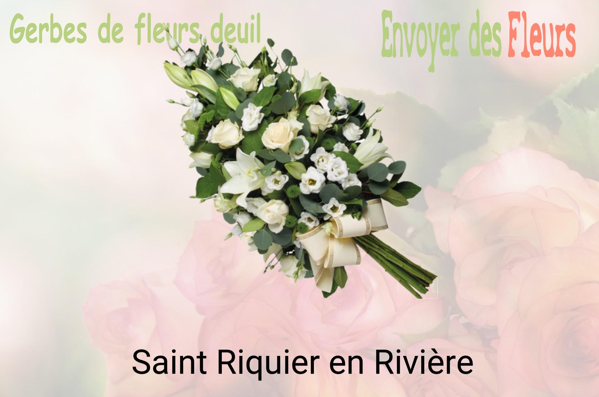 Gerbe de fleurs de deuil livrée à Saint-Riquier-en-Rivière